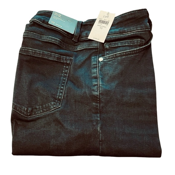 NWT J. Jill Black High-Rise Full Leg Stretch Denim Jeans Size 10 Regular - Picture 3 of 6